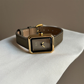 IEKE 复古椭圆浴缸高级手表女小巧表盘气质皮带女士通勤职场腕表