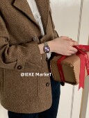 IEKE手表女款 韩系轻奢小众设计高级感薰衣紫简约气质精致方形女表