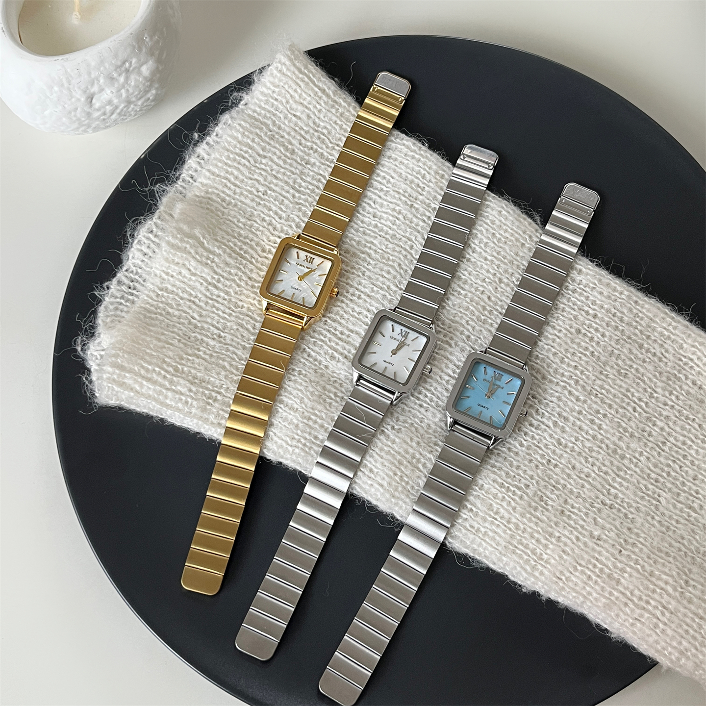 尼克公爵复古风方形竹节带手表