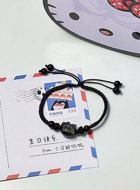 手工编织可调节情侣手绳