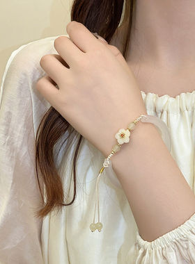 新款树脂花朵手链女轻奢款