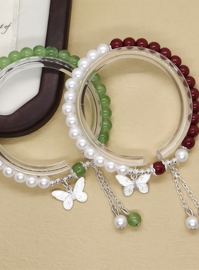 流苏珍珠手链小众森系情侣款