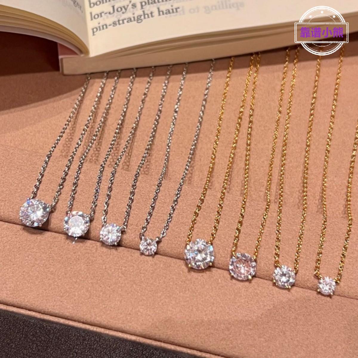 赵露思同款鼻屎钻项链颈间一滴泪