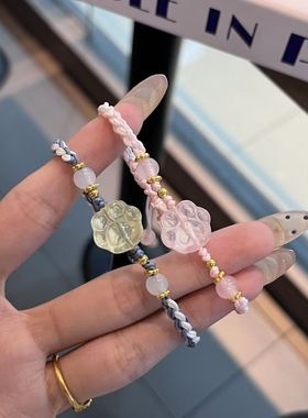 猫爪招财猫情侣编织手链