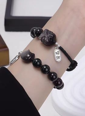 醒狮情侣手链编织轻奢礼物