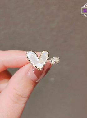 日韩爱心戒指女潮小众设计时尚