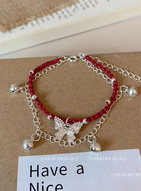 苗疆红绳铃铛手链本命年手饰