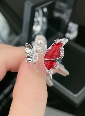 蝶语系列开口戒指女小众设计感