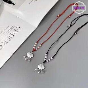 包邮 长命锁项链女出入平安吊坠铃铛平安富贵吊坠 特价