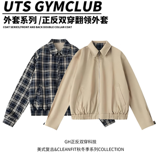 美式 正反双穿科技 复古&cleanfit翻领外套 UTS哈灵顿夹克