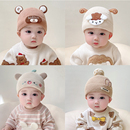 宝宝帽子可爱新生儿胎帽秋冬季 毛线针织加厚保暖男女婴幼儿护卤门