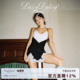 Noemie系列 Lazy Daisy 雏菊蕾丝拼接复古吊带睡裙女性感开叉睡衣