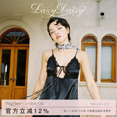 LazyDaisy蕾丝镂空花边睡裙
