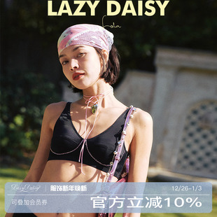 复古粉钻软钢圈内衣裤 Lola系列黑运动风少女内衣套装 Daisy Lazy