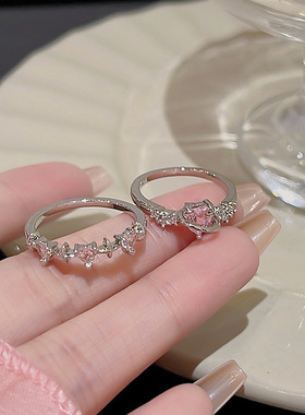 食指戒可调节锆石个性可爱甜美