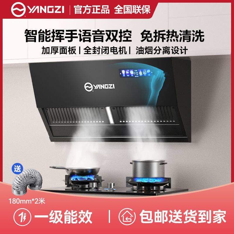 扬子侧吸式油烟机家用厨房出租房小尺寸免拆洗油烟机大吸力低噪音