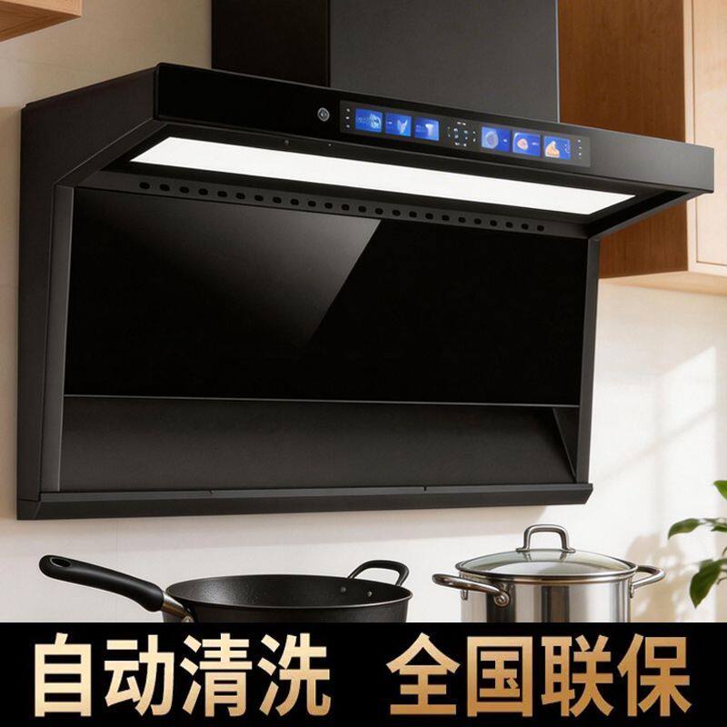 正品欧派谷油烟机厨房家用顶侧双吸自动清洗大吸力抽油烟机吸油机