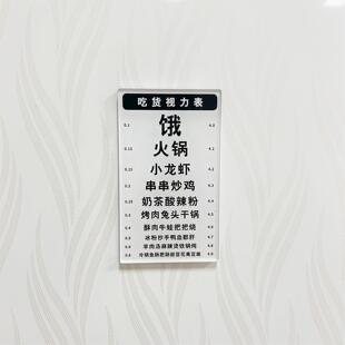 创意微缩迷你亚克力冰箱贴搞怪积极打工人牛马励志视力表磁吸贴