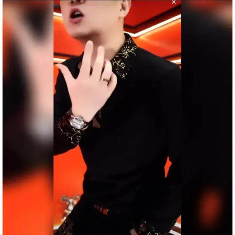 YANS轻奢男装高端轻奢男士卫衣秋r季潮流商k务时X尚mn套头修身长