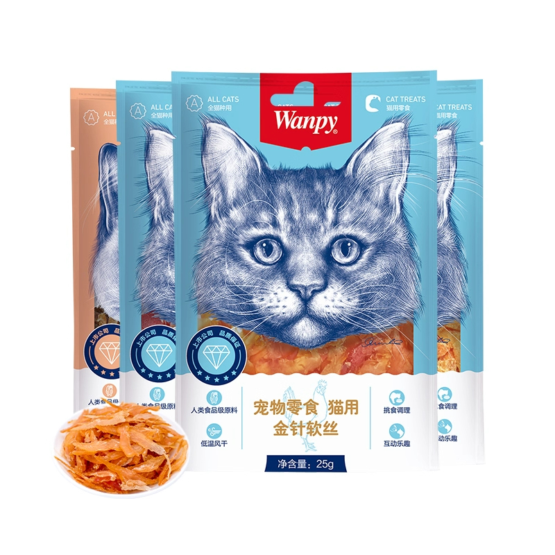 顽皮wanpy猫咪零食猫用金针软丝寿司小片宠物鸡肉细软丝肉条肉干