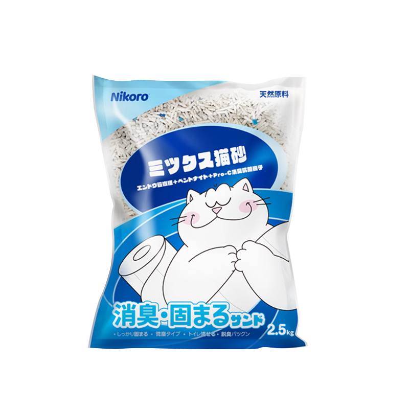 Nikoro妮可露混合猫砂豆腐砂除臭抑菌低尘速溶可冲马桶30斤