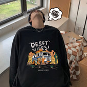 秋冬打底衫 纯棉长袖 t恤男士 宽松潮牌ins宽松内搭潮流百搭加绒上衣