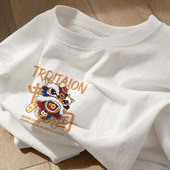 青少年潮牌oversize白色打底衫 秋冬季 上衣 t恤男2026新款 纯棉长袖