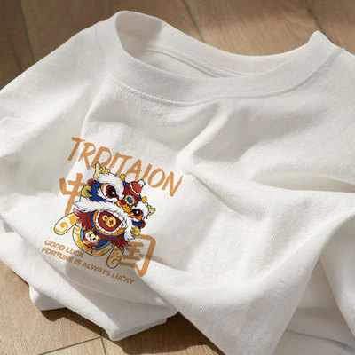 白色纯棉长袖t恤男青少年