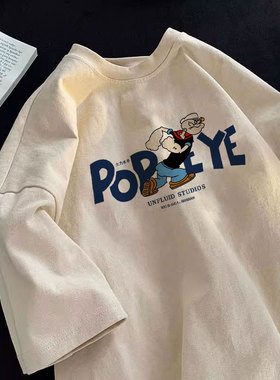 纯棉短袖t恤男2026新款夏季潮牌oversize小众高街美式宽松上衣ins