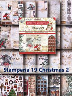 Stamperia019-大尺寸junk journal浪漫圣诞节复古素材自制纸本