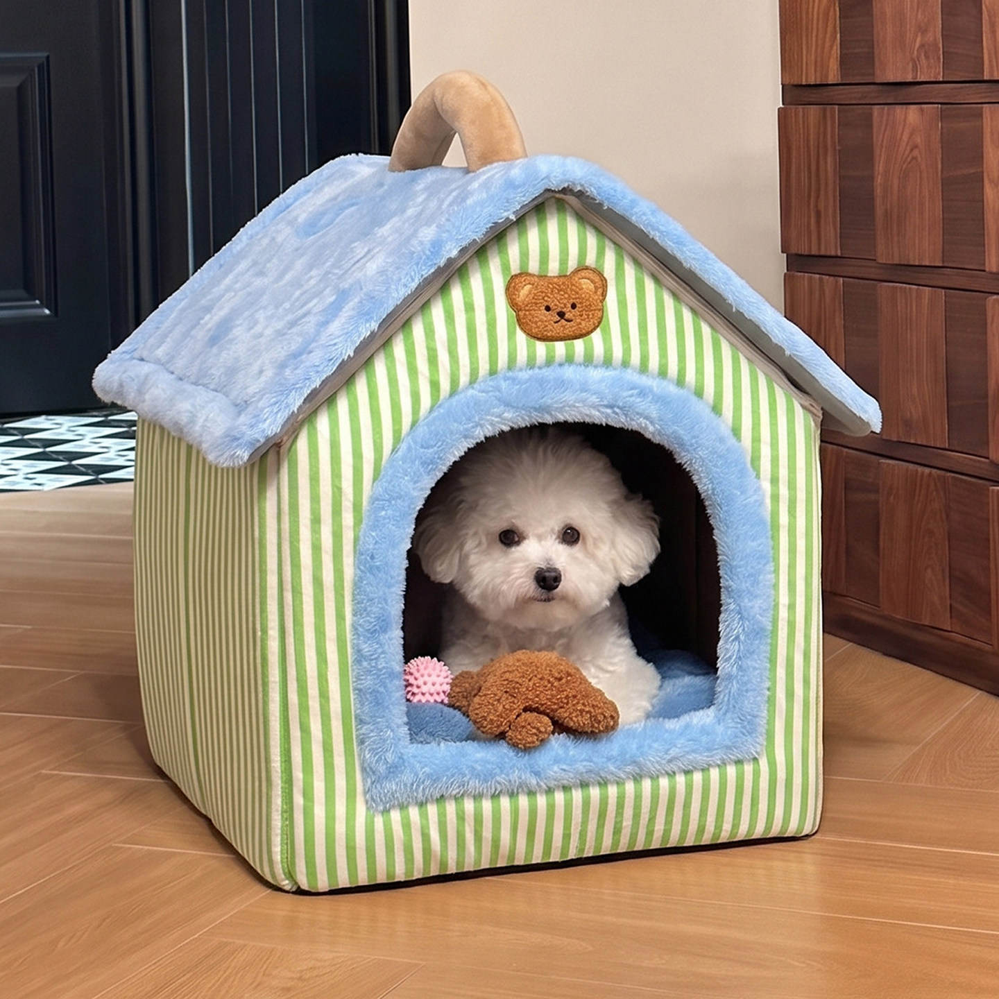 狗窝冬季保暖封闭式狗屋安全感