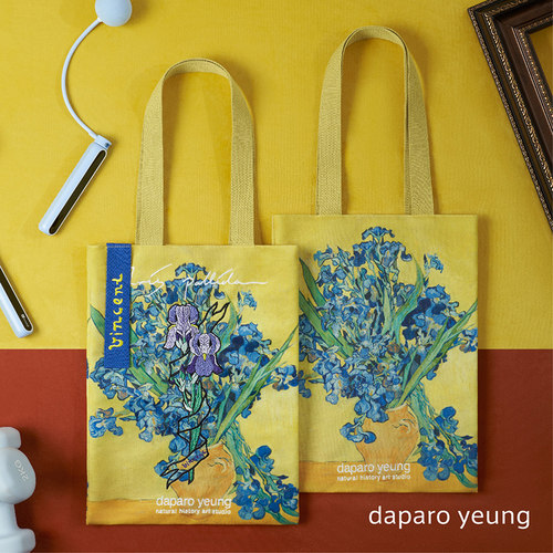 daparo帆布包刺绣梵高手绘背包