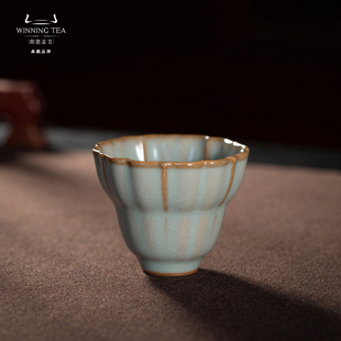 问鼎汝窑主人杯单杯景德镇高档汝瓷茶具送礼非雾香故相宜簌玉茶杯