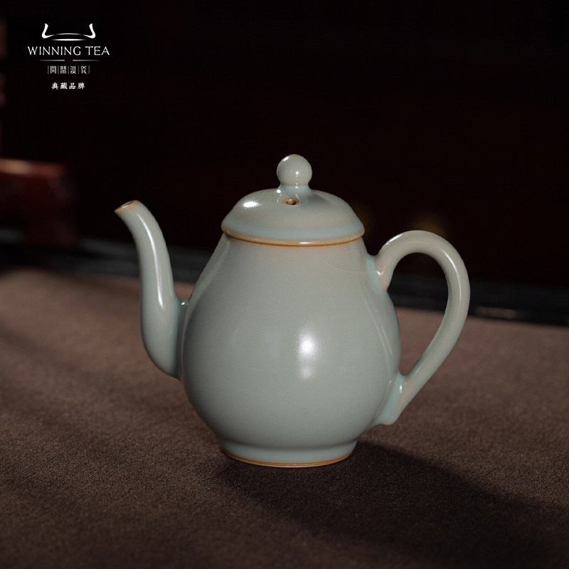 问鼎汝窑同泽壶茶壶套装泡茶家用开片可养高档功夫茶具景德镇送礼