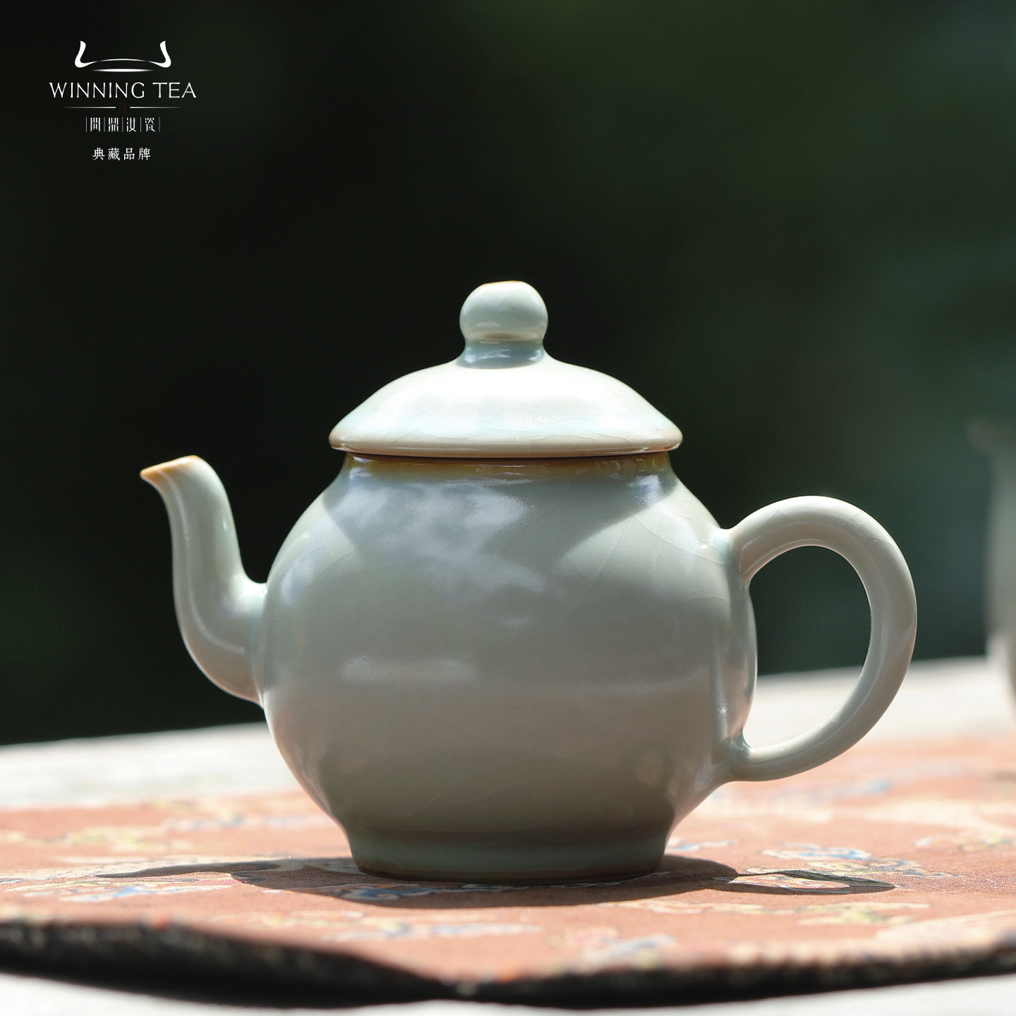 问鼎汝瓷鼎峰茶具开片可养小茶壶