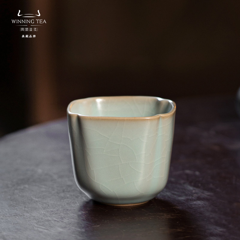 问鼎汝窑辛丑高四喜杯景德镇高档个人专用陶瓷茶具茶杯送礼主人杯