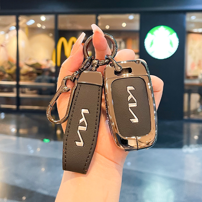 适用老款起亚福瑞迪K2钥匙套智跑K5索兰托4壳朗动ix35车K4壳扣包