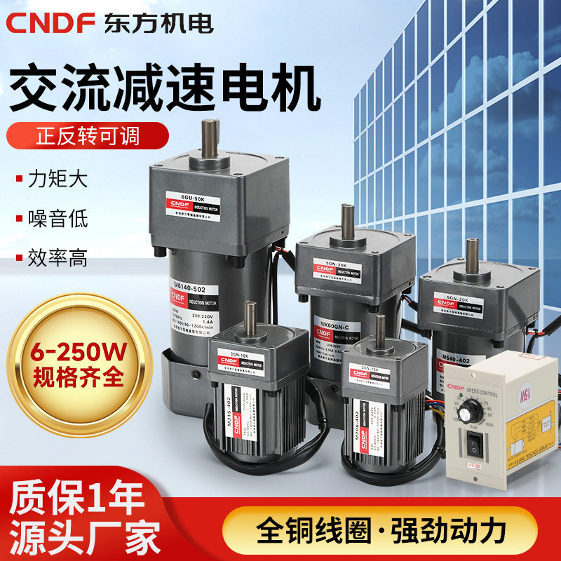 CNDF香港东方电机6W-200W交流异步减速电机齿轮电动机调速电机