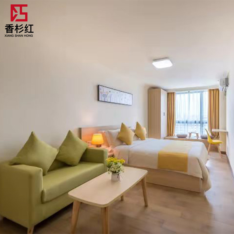 定制酒店家具公寓连锁宾馆套房单间标间电视柜组合沙发成套家具