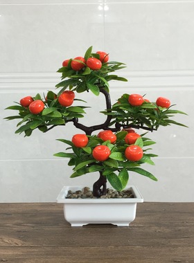 厂家直销新款水果盆景 仿真植物盆栽 家居装饰仿真花摆件结婚