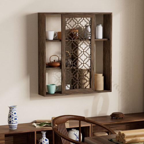 复古台式博古架茶具架子桌面置物架茶室氛围布置茶壶小摆件展示架