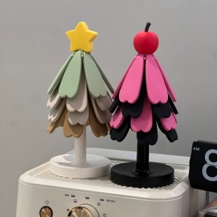 圣诞树硅胶隔热垫餐桌防烫耐高温家用碗垫锅垫一棵树餐垫