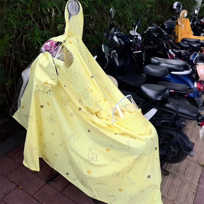 可爱小熊电动车雨衣雨披全身防暴雨加厚加大电瓶车摩托车骑行专用