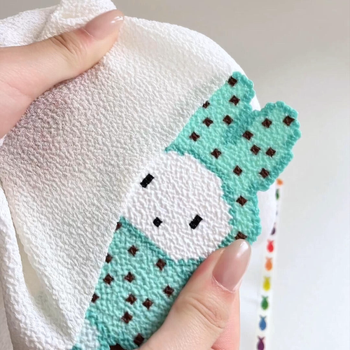 拼豆搓澡巾烫布手工diy烫豆工具耐高温反复使用褶皱质感助烫布