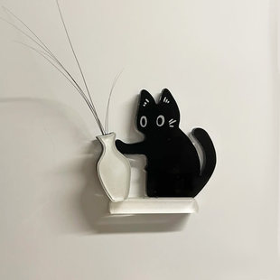 猫咪胡子胡须收集瓶收集器猫毛收纳装饰挂件迷你花瓶磁吸冰箱贴