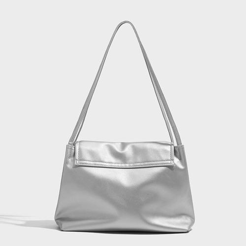 Серебряная сумка на одно плечо, сумка подмышку для отдыха, коллекция 2023, премиум класс