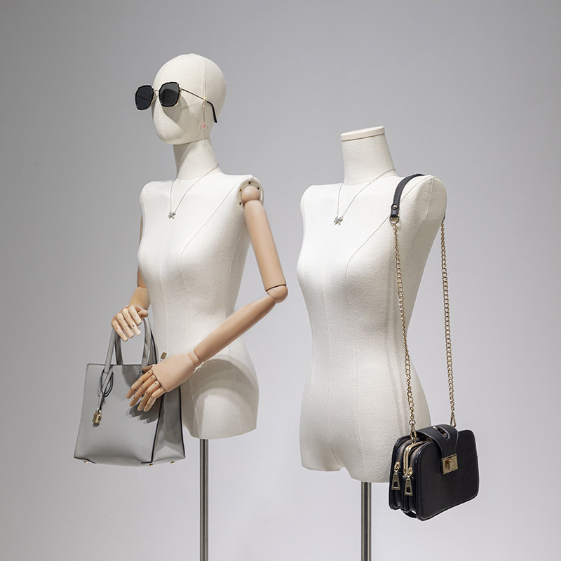 平肩模特展示架半身挂件手婚纱人偶全身直角肩服装店女装假人道具