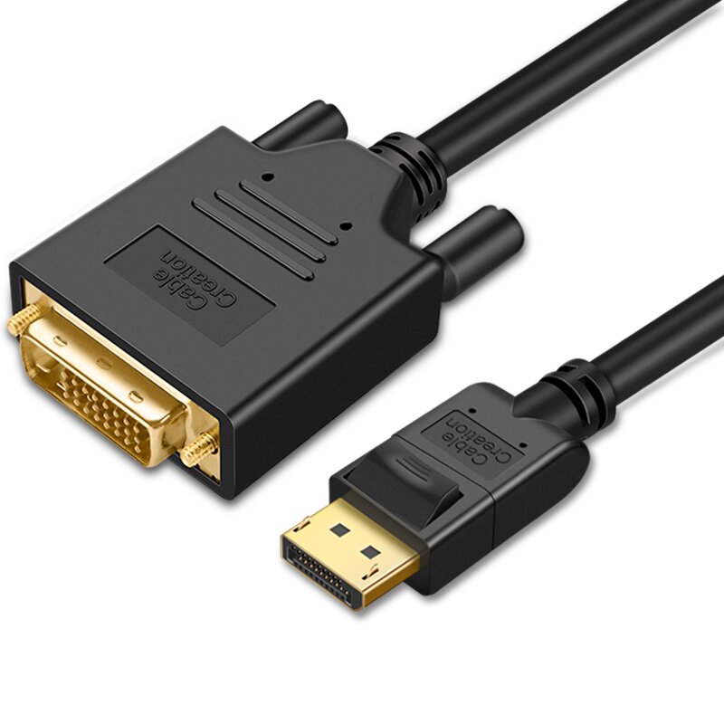 dp转dvi线displayport转dvi高清视频线电脑主机显卡大dp接口显示