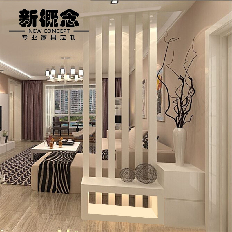 玄关隔断柜客厅装饰柜进门玄关柜鞋柜白色烤漆门厅装饰屏风柜