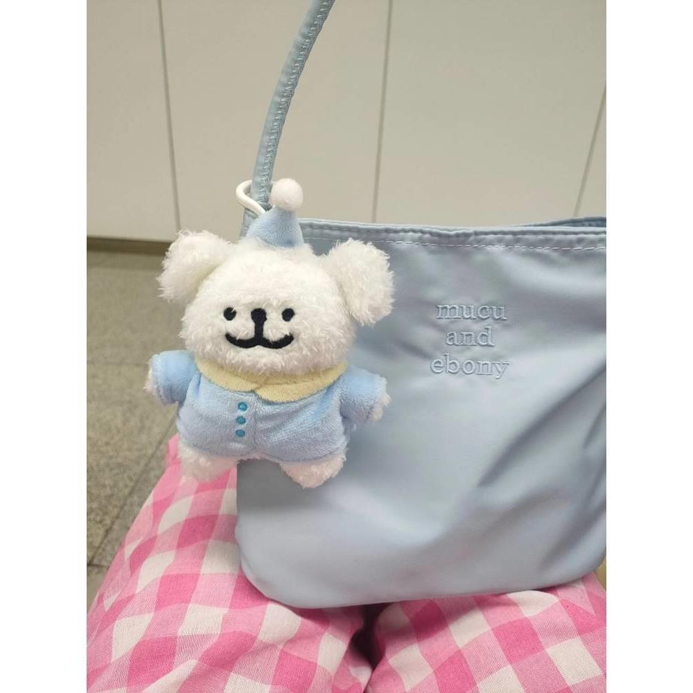 线条小狗睡衣挂件玩偶公仔毛绒背包挂饰可爱马尔济斯钥匙扣女礼物